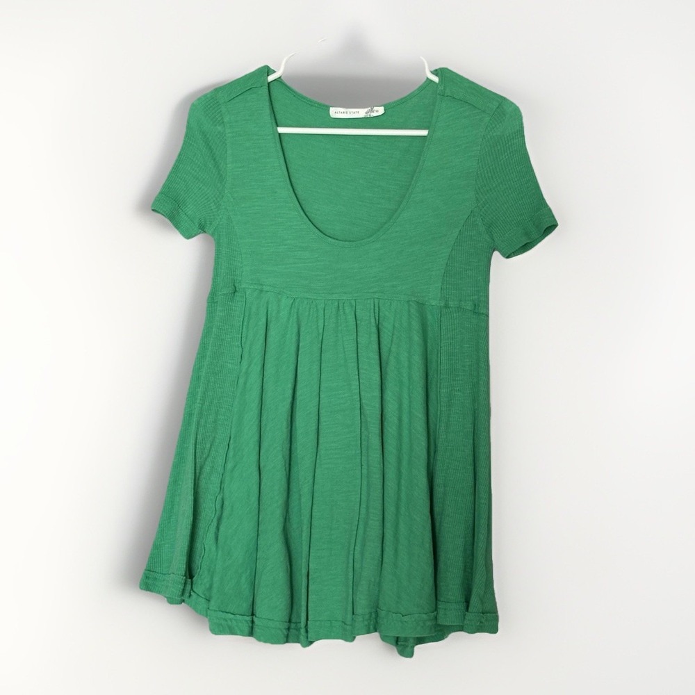 Y2K Vtg Alter'd State Green Short Sleeve Babydoll Top XS Elena Gilbert‎ TVD